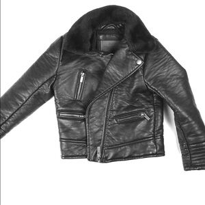 Zara girls black biker jacket